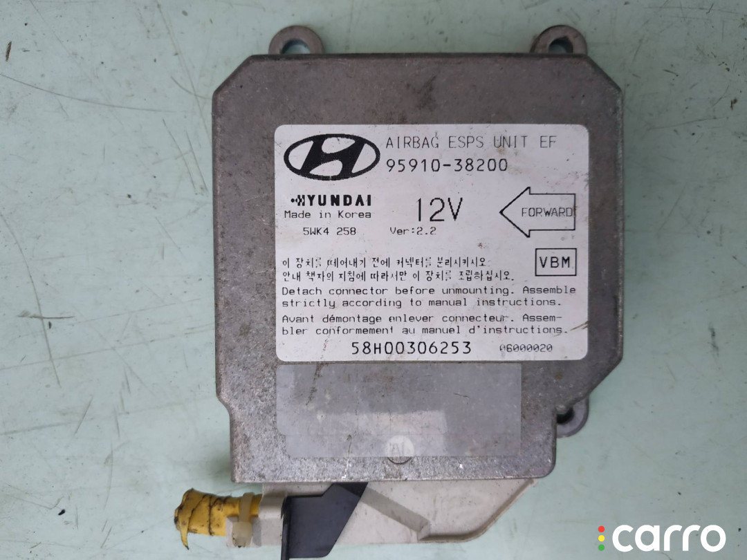 9591038200 блок управления подушками безопасности Hyundai Sonata 4 поколение 1999г. - фото №1