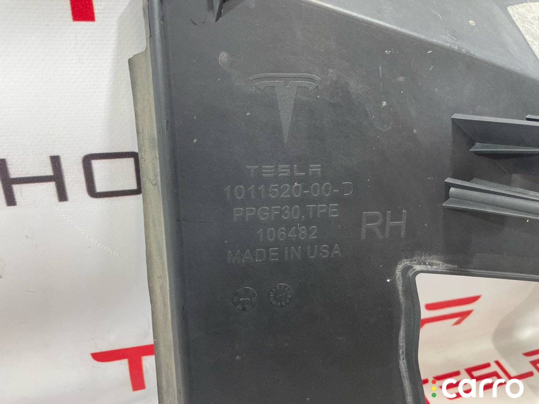 1011520-00-D воздуховод (дефлектор) радиатора правый нижний Tesla Model S 2015г. - фото №4