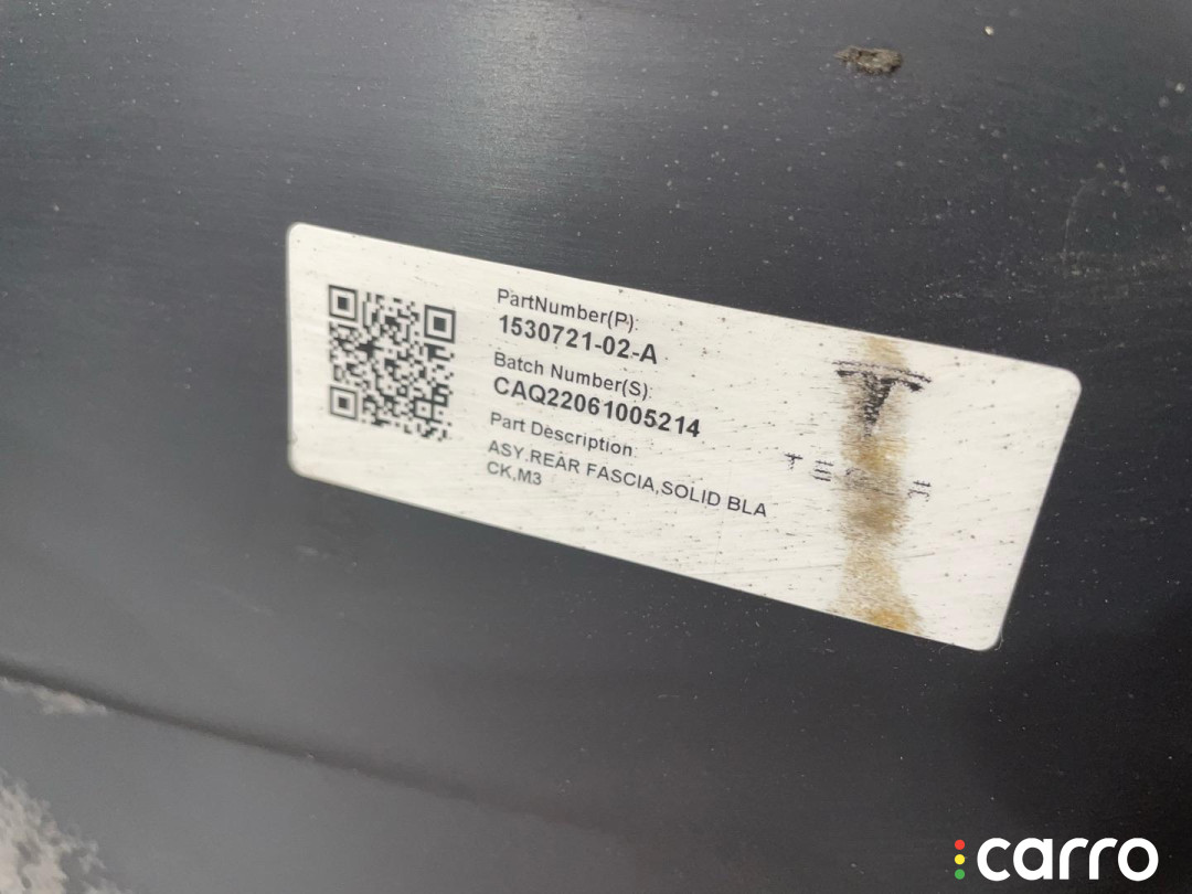 1083983-00-I, 1530721-02-B, 1103556-00-A, 1108905-00-A бампер задний Tesla Model 3 2019г. - фото №7