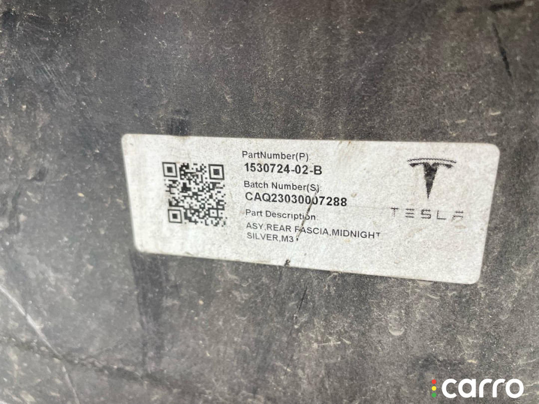 1083983-00-I, 1530721-02-B, 1103556-00-A, 1108905-00-A бампер задний Tesla Model 3 2019г. - фото №5