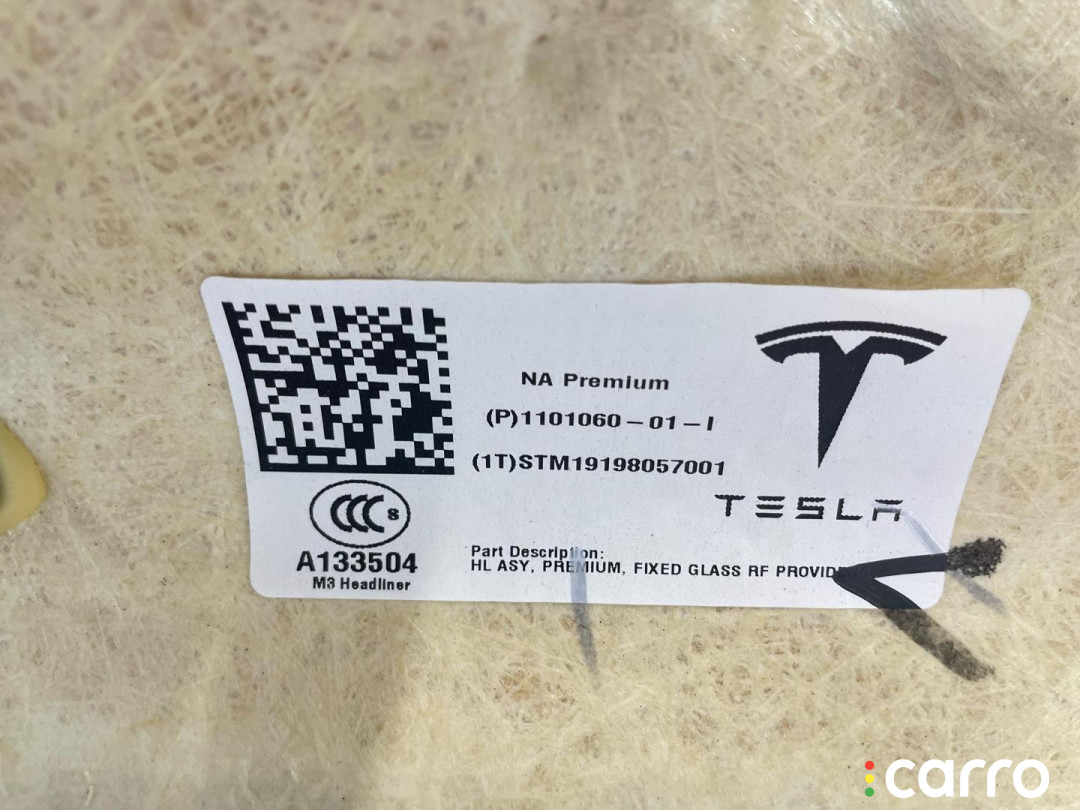 2067970-00-A, 1101060-01-I Обшивка потолка Tesla Model 3 2019г. - фото №6