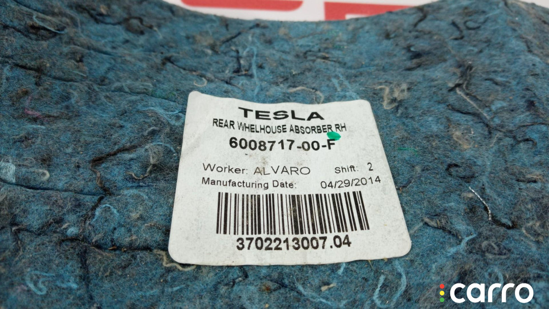 6008717-00-C шумоизоляция (термозащита) Tesla Model S 2012г. - фото №2