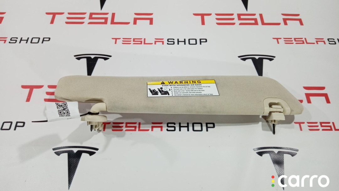1050619-07-A Козырек солнцезащитный левый Tesla Model S 2015г. - фото №1