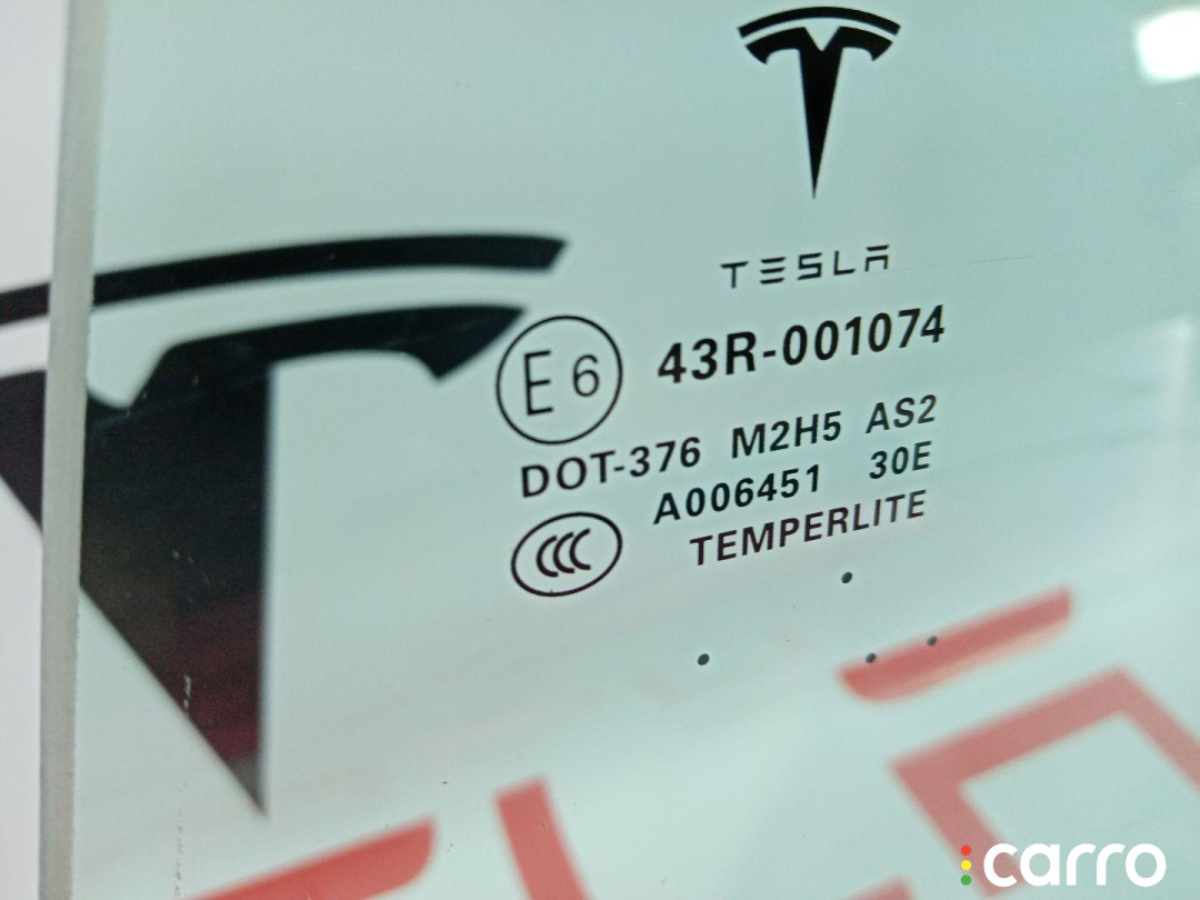 600633500D стекло двери задней левой Tesla Model S 2014г. - фото №3