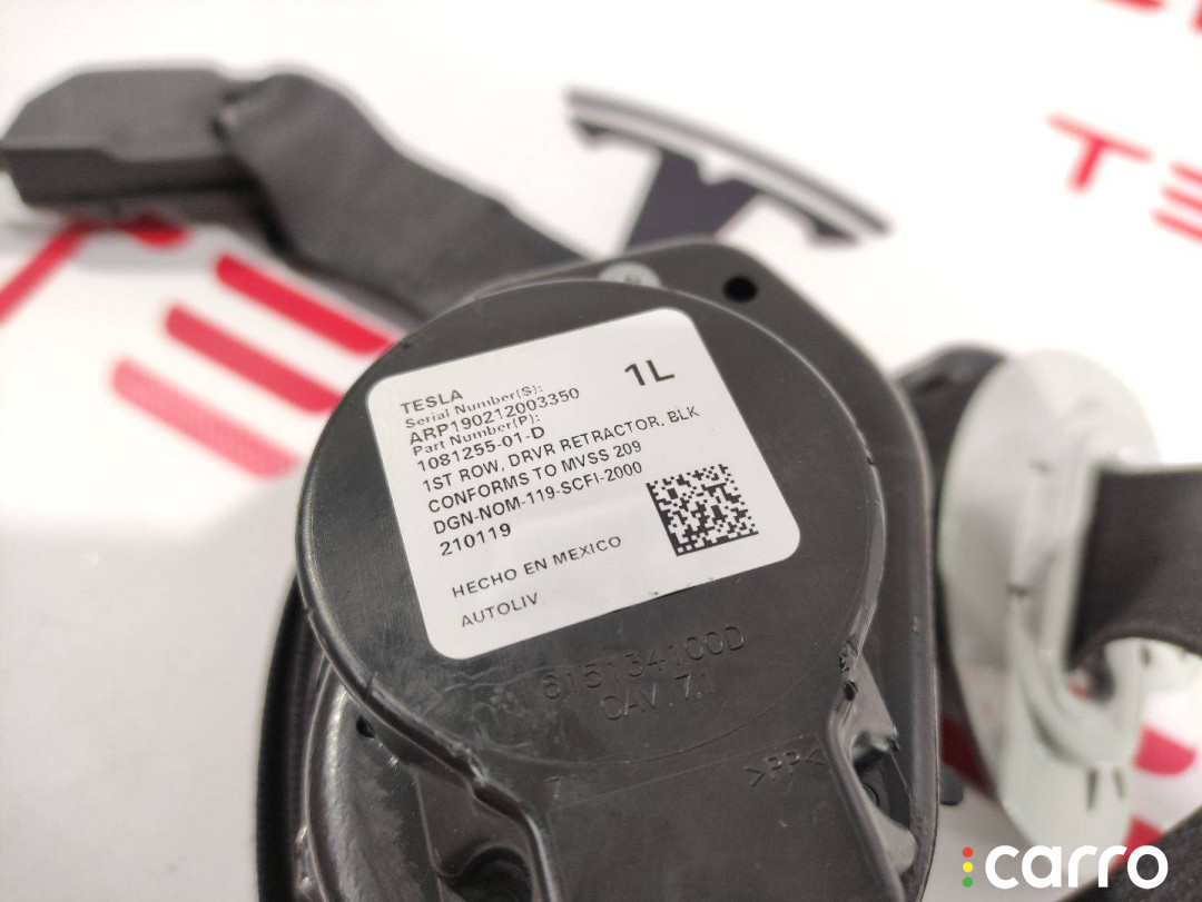 1081255-01-D, 1090322-01-C Ремень безопасности передний левый нижний Tesla Model 3 2020г. - фото №1
