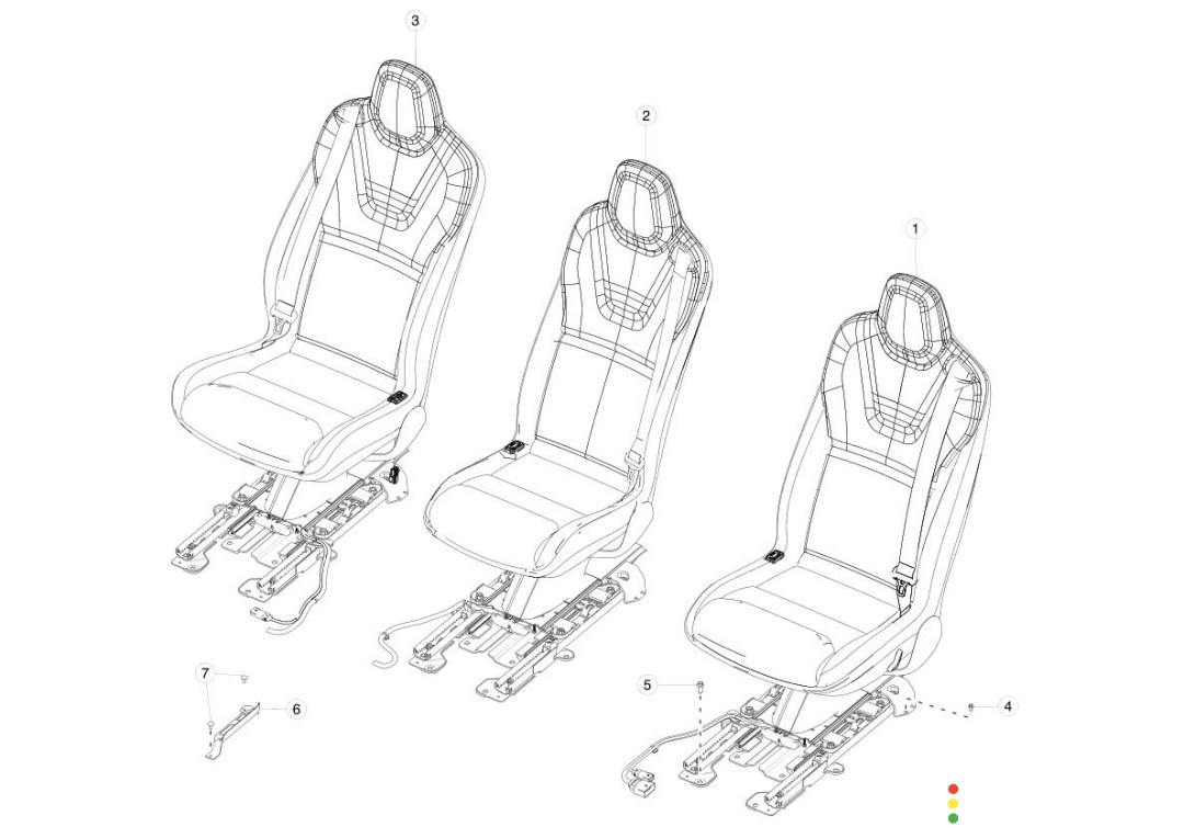 1057164-00-C Сиденье Tesla Model X 2020г. - фото №1