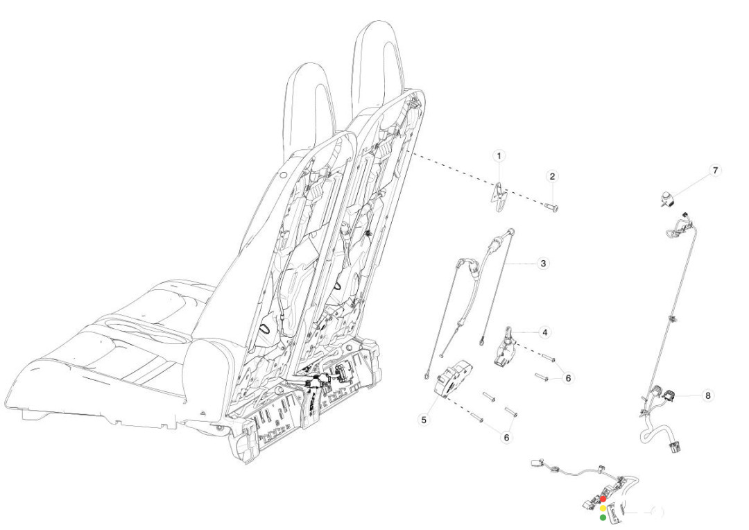 1098684-00-D Сиденье Tesla Model X 2020г. - фото №1