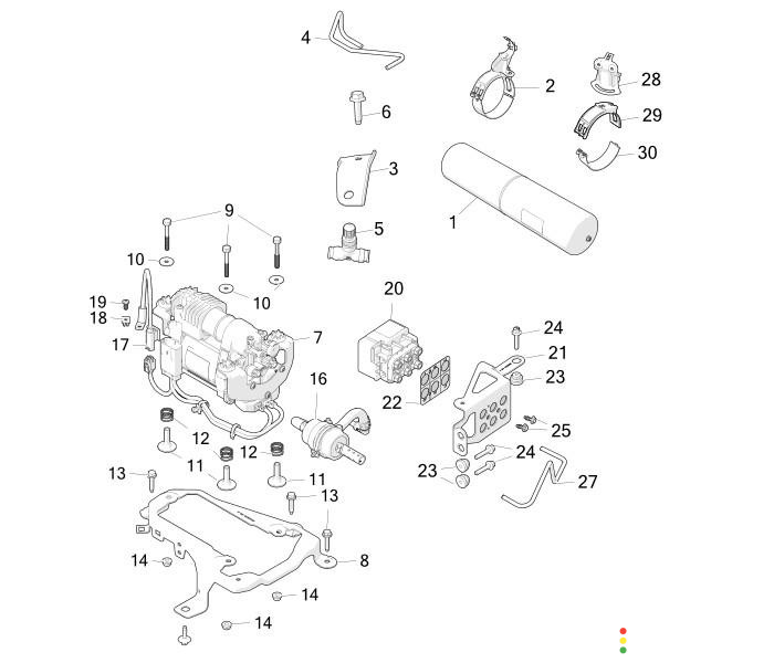 6006404-00-C кронштейн крепления компрессора Tesla Model S 2016г. - фото №1