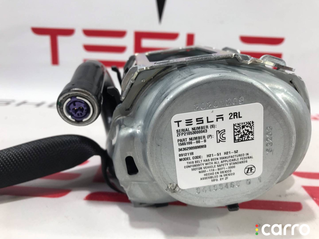 1565100-00-B Ремень безопасности задний Tesla Model S 2-й рест 2021г. - фото №4
