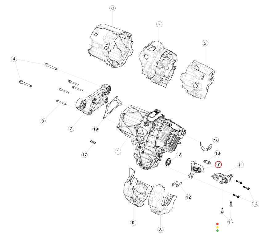 103530000E, 1035000-01-J, 1055368-00-G кронштейн двигателя левый Tesla Model X 2017г. - фото №5