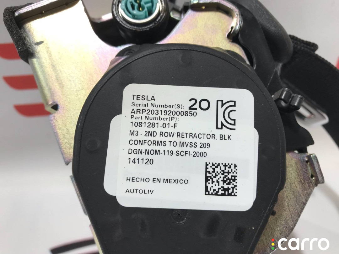 1081281-01-F Ремень безопасности задний Tesla Model 3 2020г. - фото №6