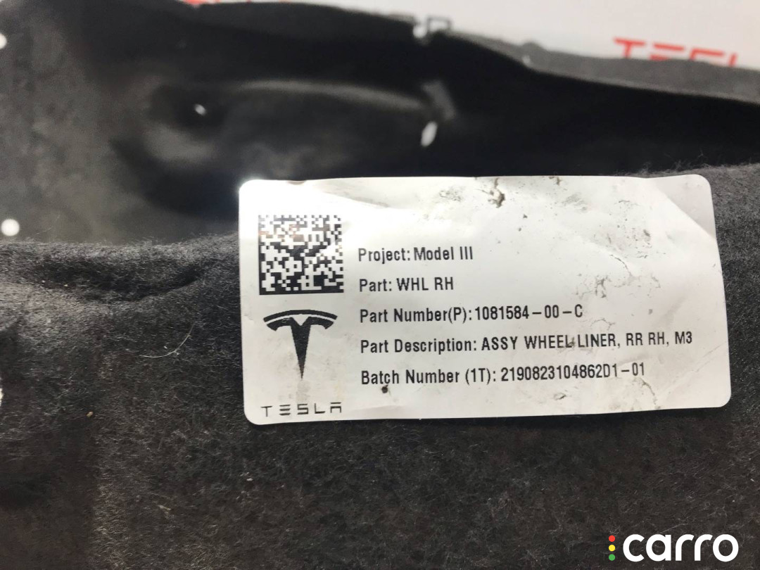1081584-00-C Защита арок (подкрылок) задний правый Tesla Model 3 2020г. - фото №4