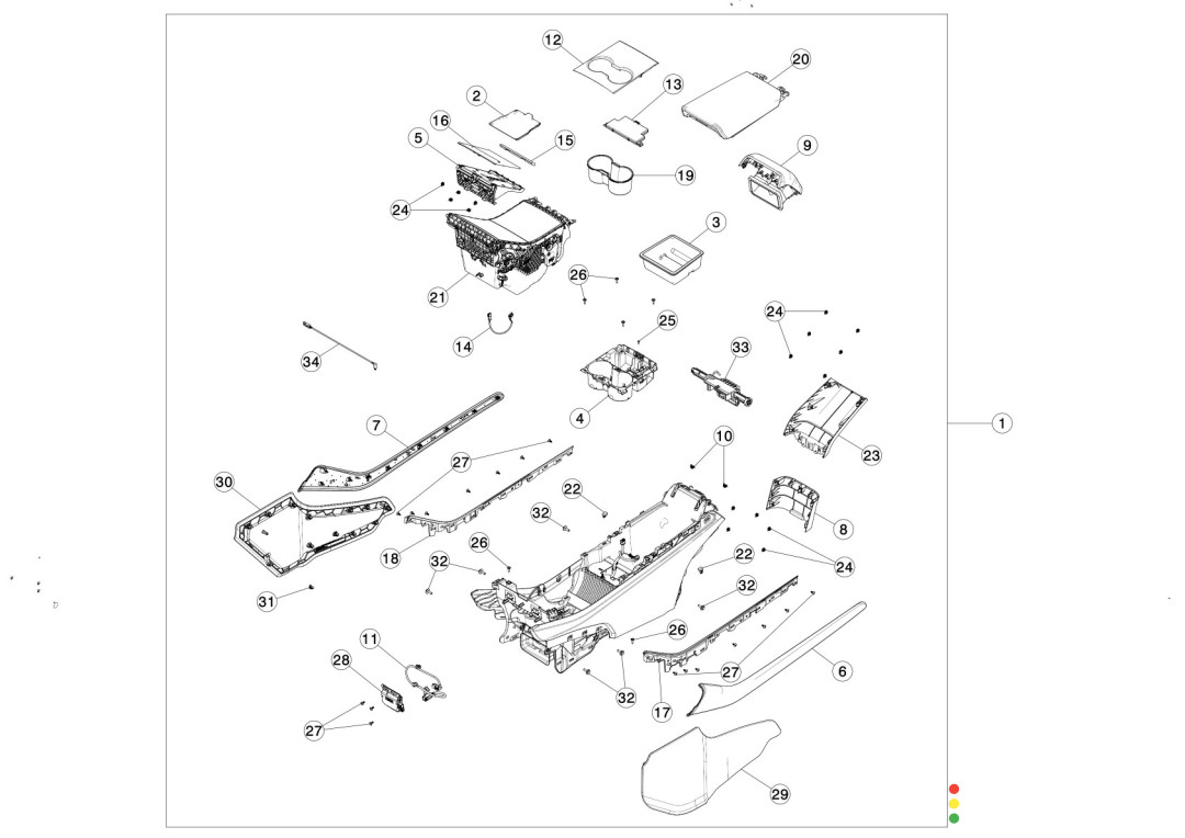 1087930-00-B декоративная накладка центральной консоли Tesla Model 3 2020г. - фото №1