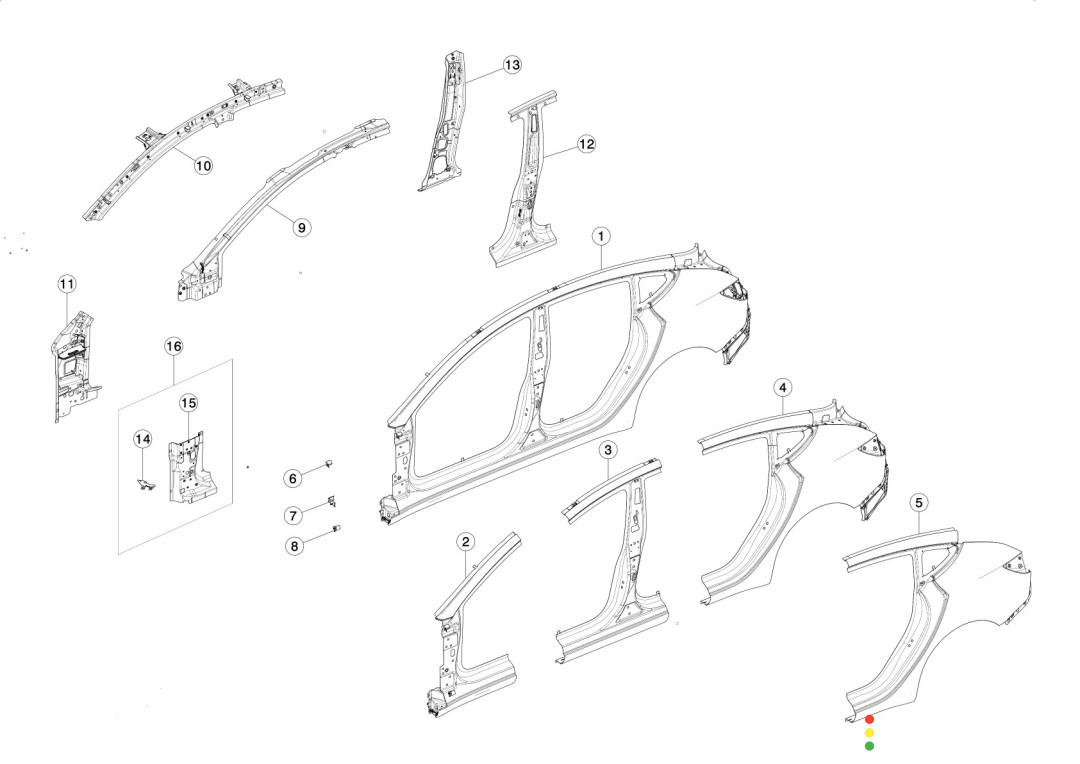 1073680-S0-A Рама Tesla Model 3 2020г. - фото №1