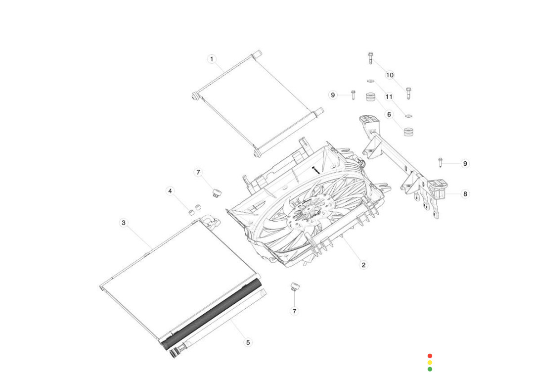 1055697-00-B вентилятор охлаждения батареи Tesla Model X 2020г. - фото №1