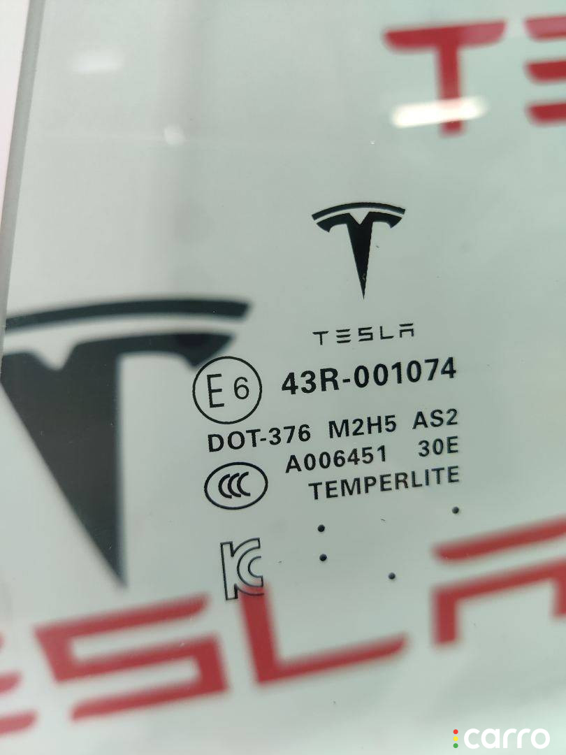 600633500D стекло двери задней левой Tesla Model S 2019г. - фото №3