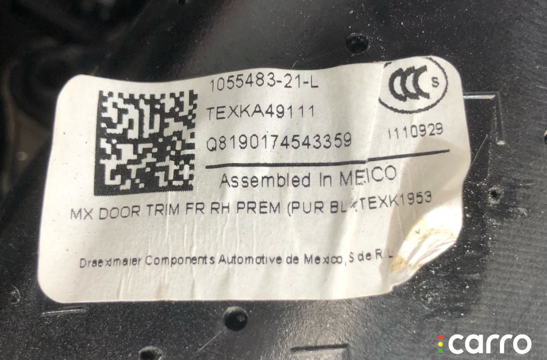 1055483-21-L обшивка двери передней правой Tesla Model X 2019г. - фото №7