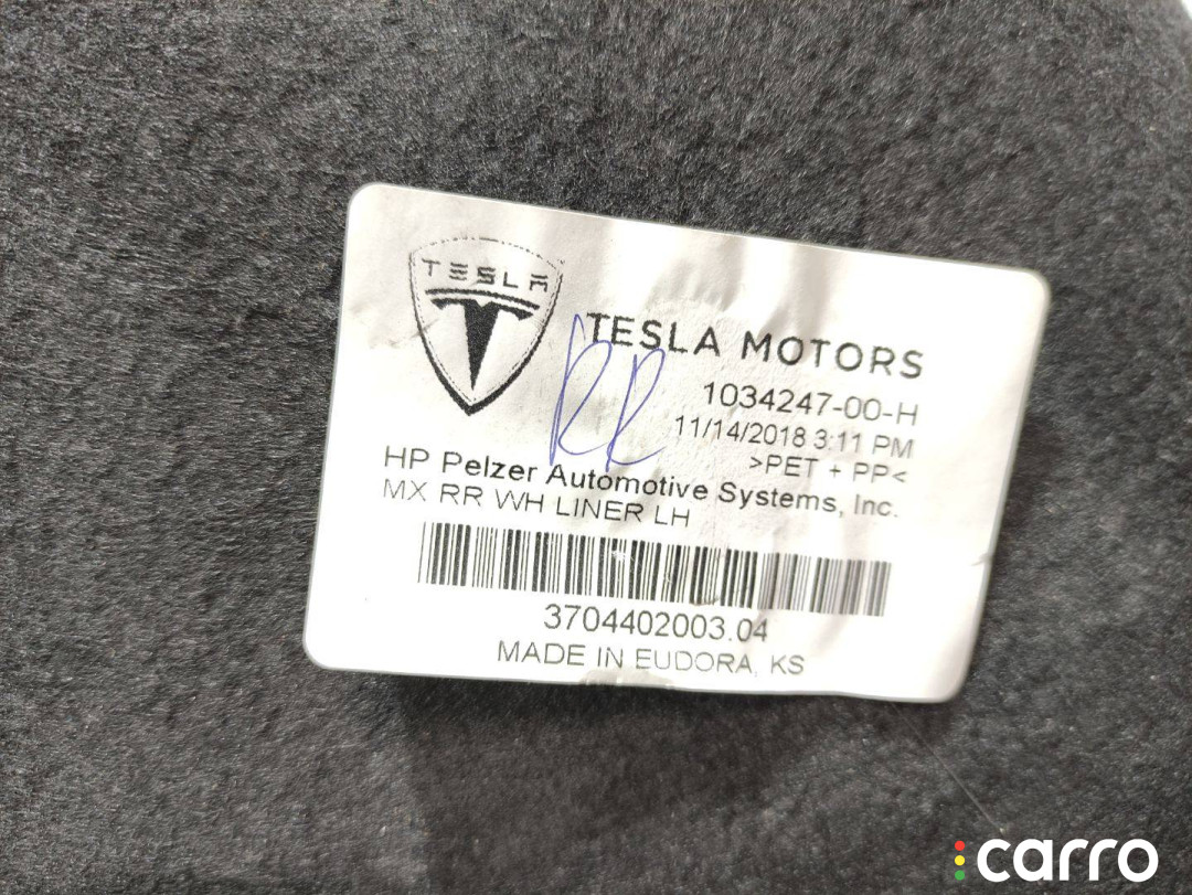 1034247-00-H Защита арок (подкрылок) задний левый Tesla Model X 2019г. - фото №2