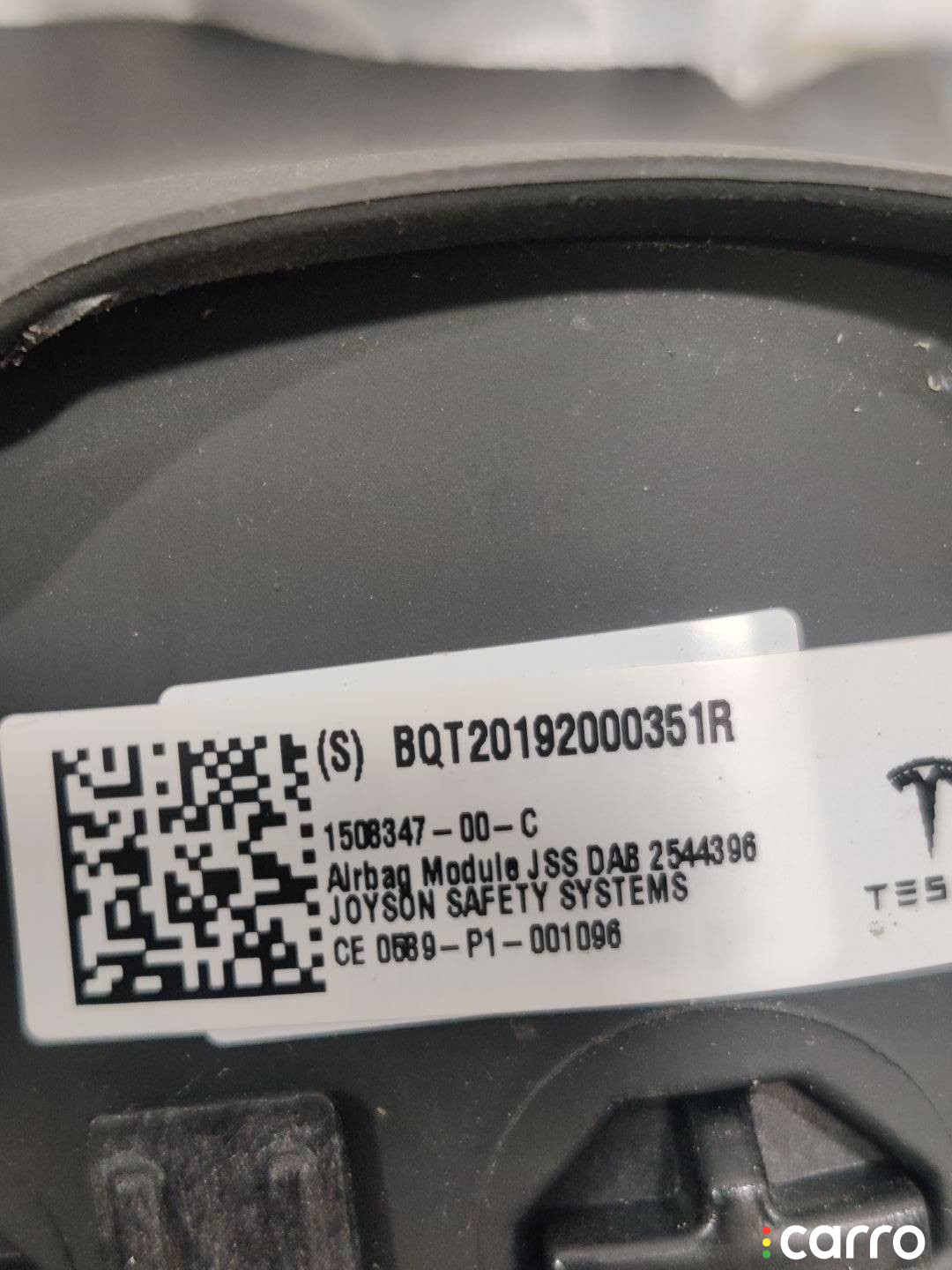 1508347-00-C Подушка безопасности водителя Tesla Model Y - фото №4