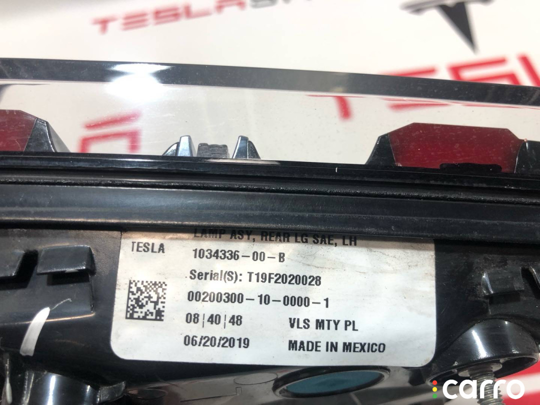 1034336-00-B фонарь крышки багажника левый Tesla Model X 2019г. - фото №5