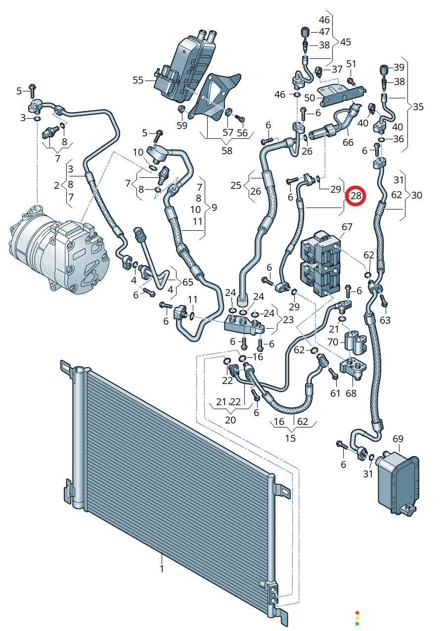 4KE816704F Трубка кондиционера Audi e-tron 2019г. - фото №6
