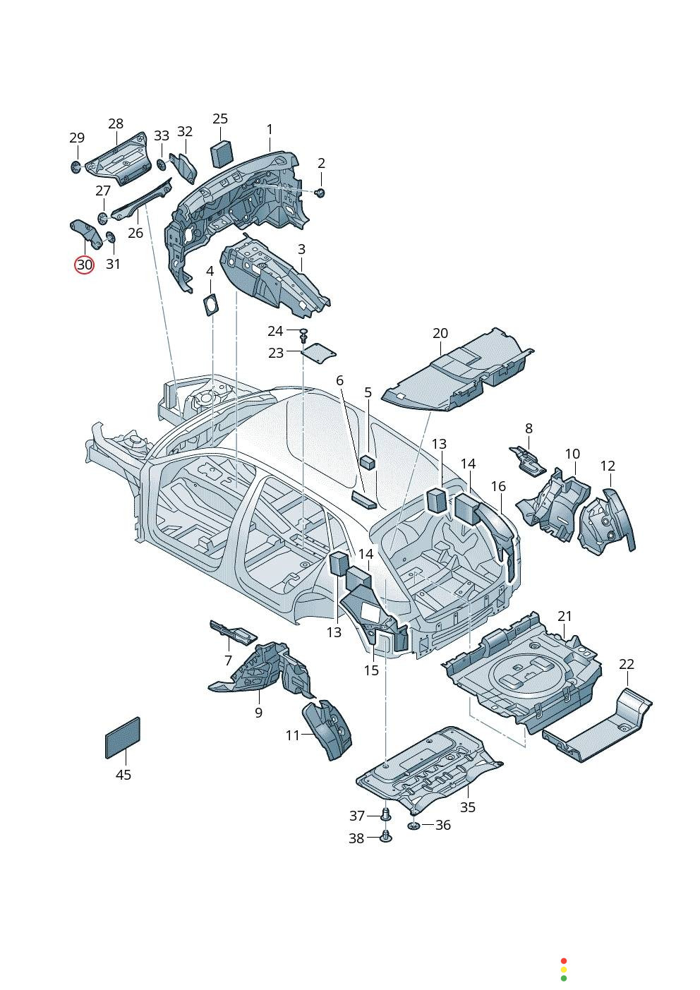 4KE863827 шумоизоляция (термозащита) Audi e-tron 2019г. - фото №1