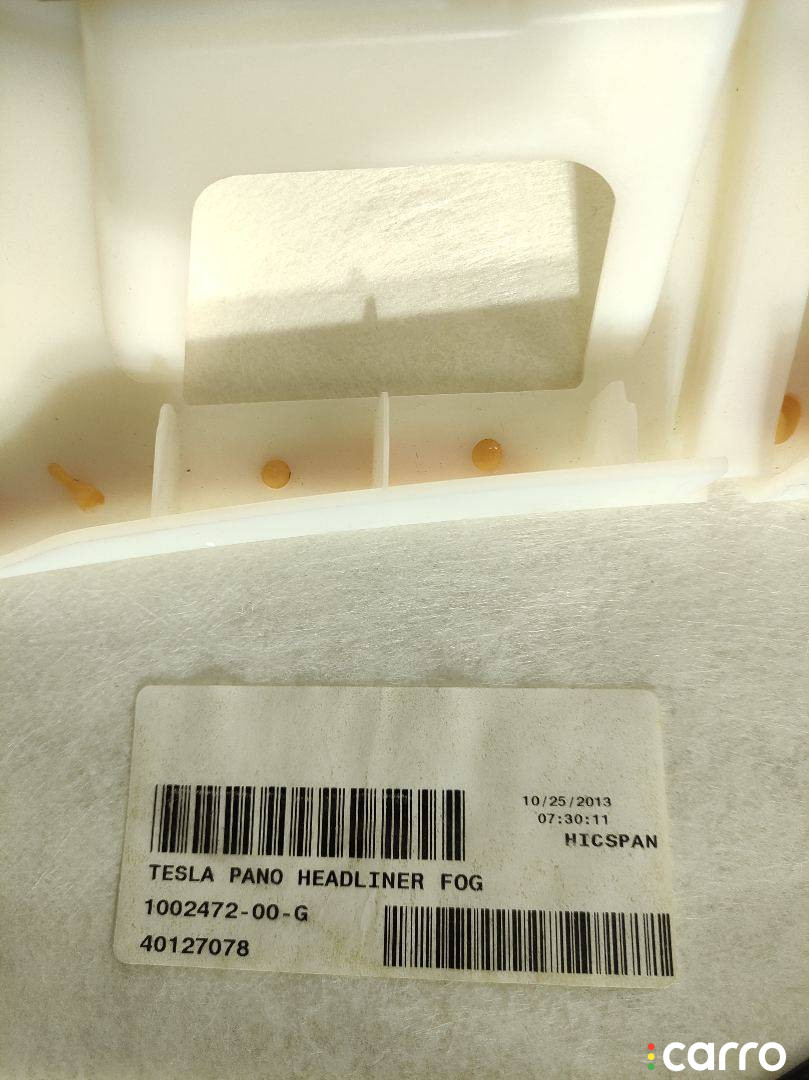 1002472-00-G, 1045932-S0-B Обшивка потолка Tesla Model S 2015г. - фото №4