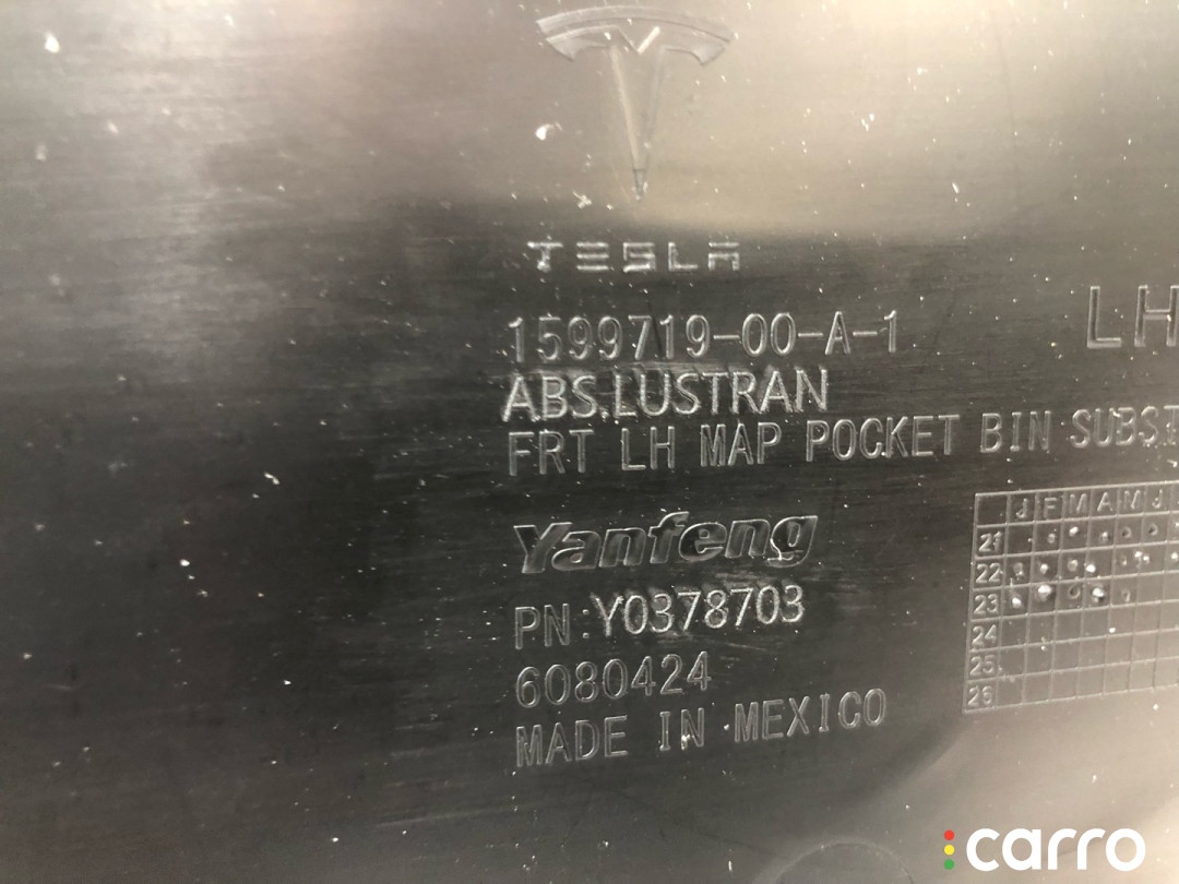 1633447-00-B, 1599719-00-A-1, 1608000-00-A, 1619799-00-C обшивка двери передней левой Tesla Model S 2-й рест - фото №5