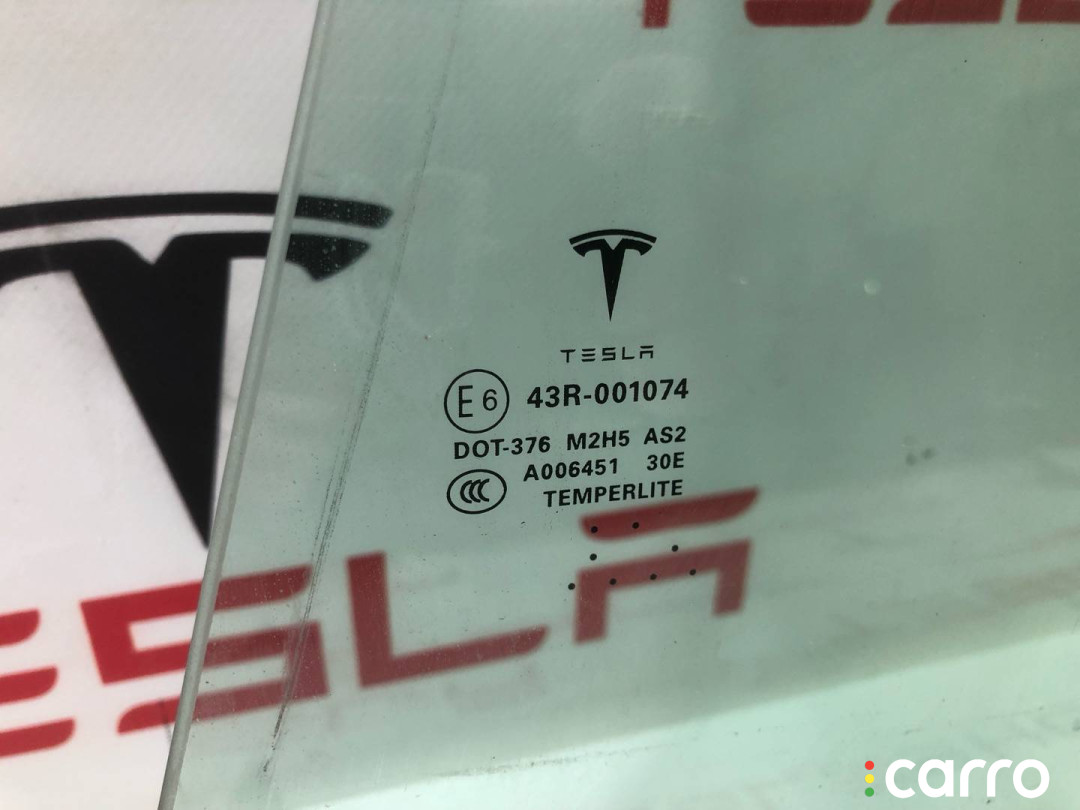 600633500D стекло двери задней левой Tesla Model S 2016г. - фото №4