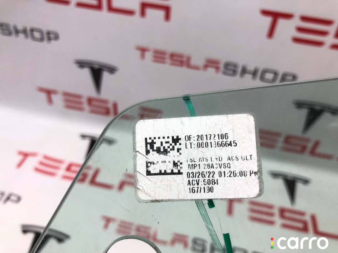 1588355-00-D стекло двери задней левой Tesla Model S 2-й рест 2022г. - фото №4