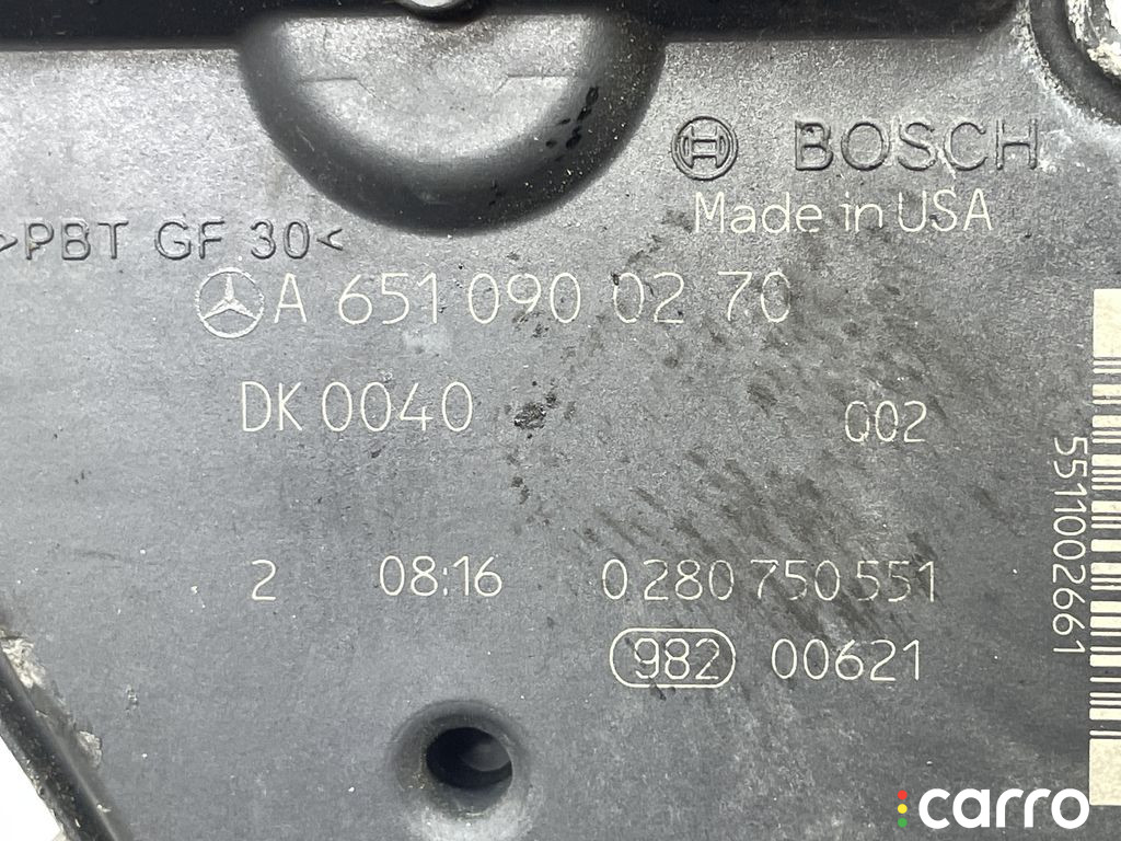 A6510900470, 6510900470 Заслонка дроссельная Mercedes E W212 2010г. - фото №3