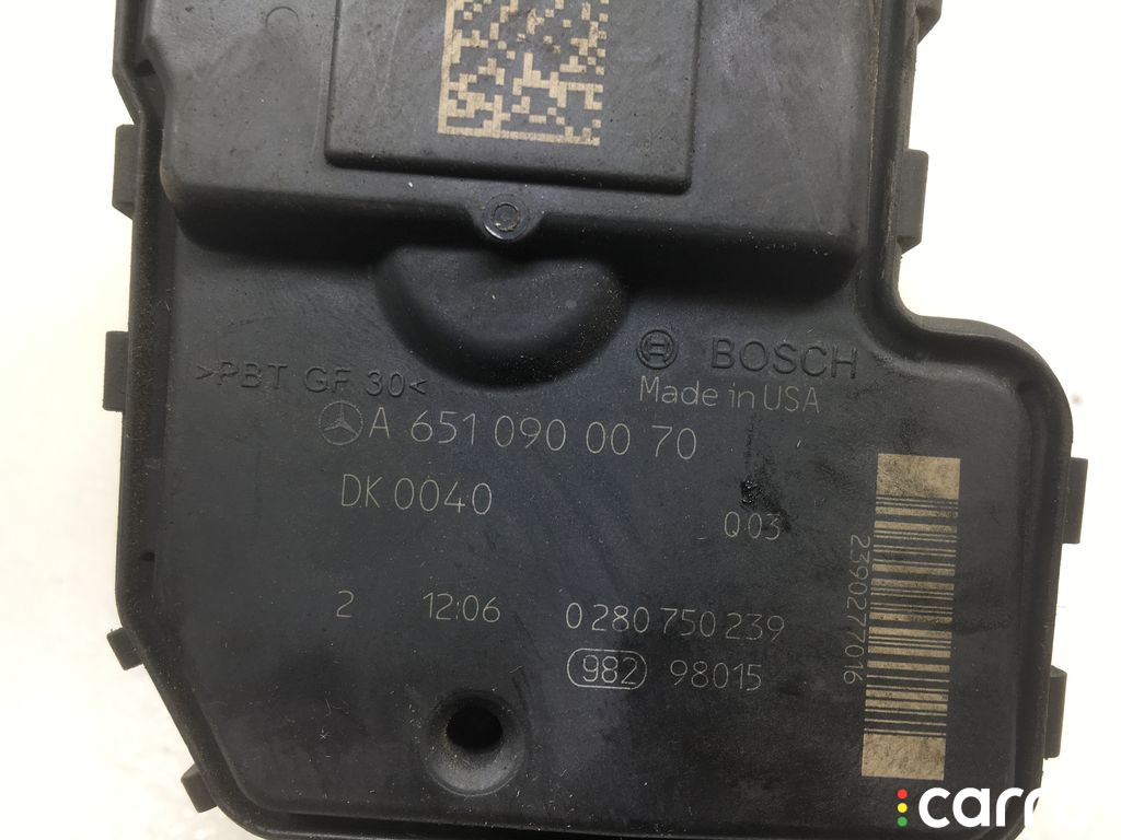 A6510900470, 6510900470, A6510900070, 6510900070, 0280750239 Заслонка дроссельная Mercedes E W212 2010г. - фото №2
