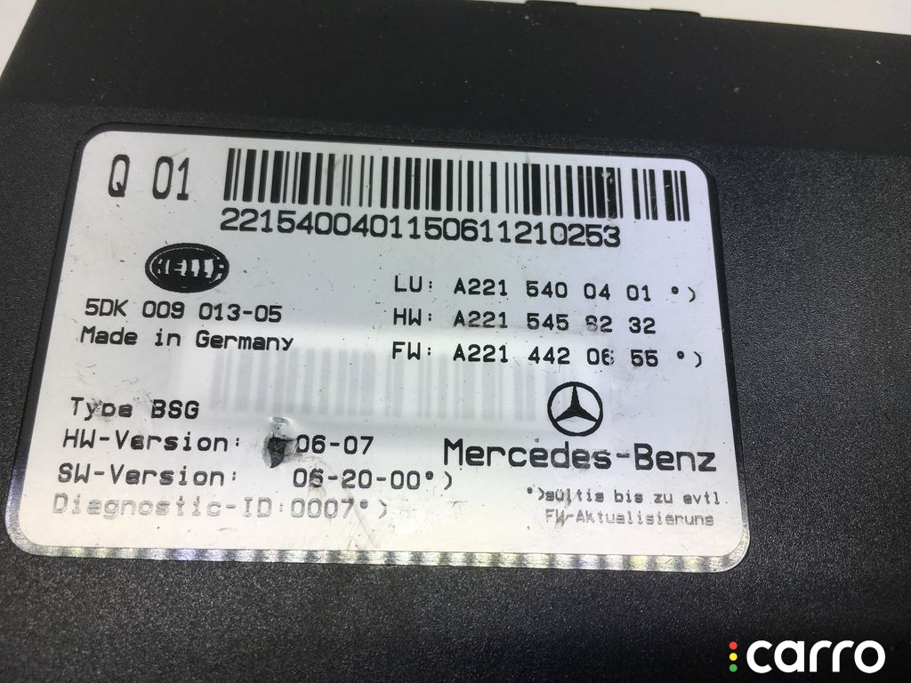 2215400401, A2215400401, A2215458232, A2214420655, 2215458232, 2214420655 Блок бортовой сети (блок управления BCM) Mercedes S W221 2009г. - фото №2