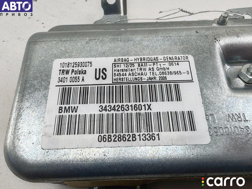 34342631601X Подушка безопасности в дверь передняя правая BMW X3 E83 (2003-2010) 2006г. - фото №2
