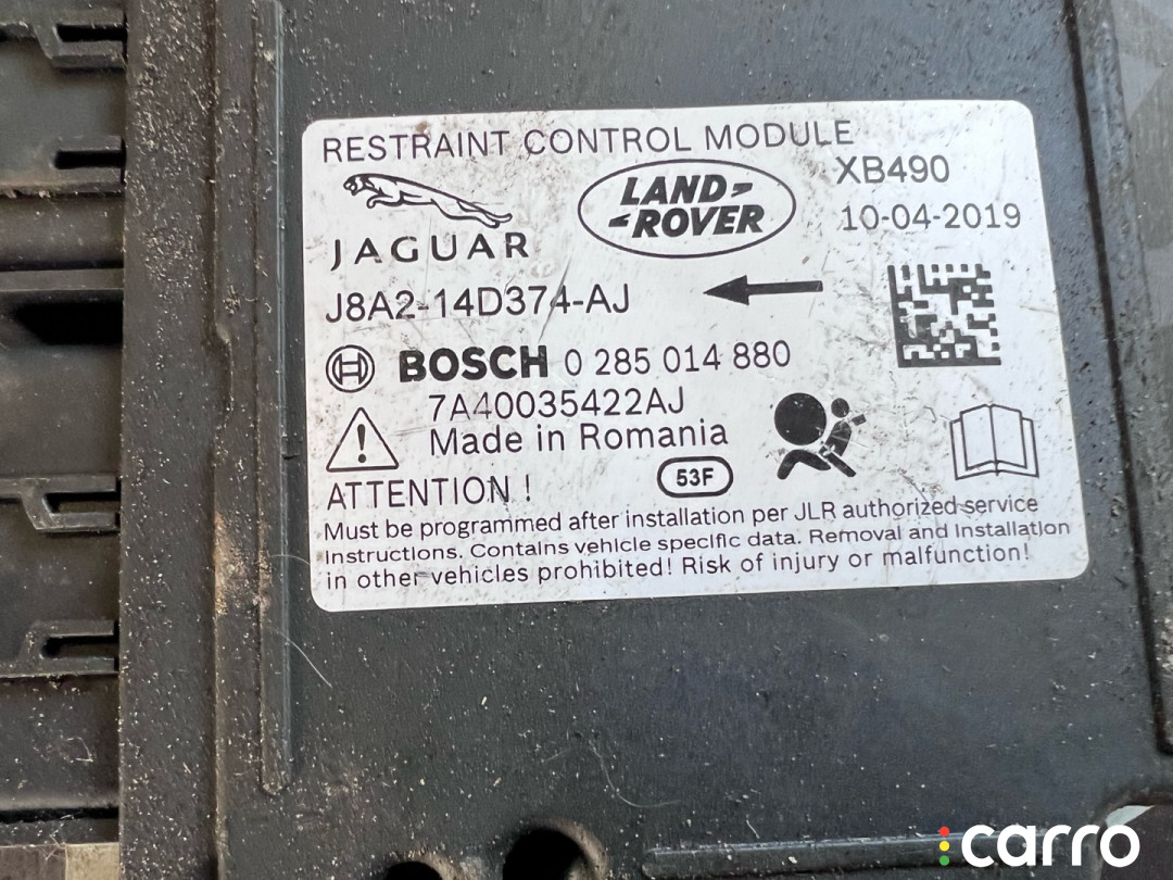 T2H41525, J8A2-14D374-AJ Блок AirBag Land Rover Range Rover Velar 2019г. - фото №2