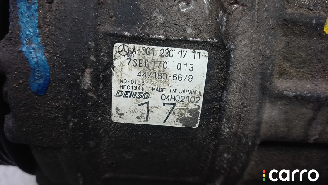 A0012301711 Компрессор кондиционера дизельный MERCEDES BENZ VITO W639 W639 2004г. - фото №5