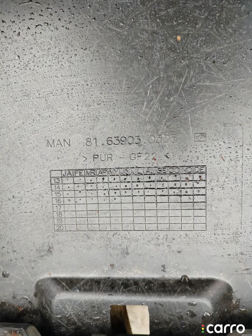 81639030300, 81639030303, 81639030304, 81639030305 полка над лобовым стеклом MAN TGX 2016г. - фото №6