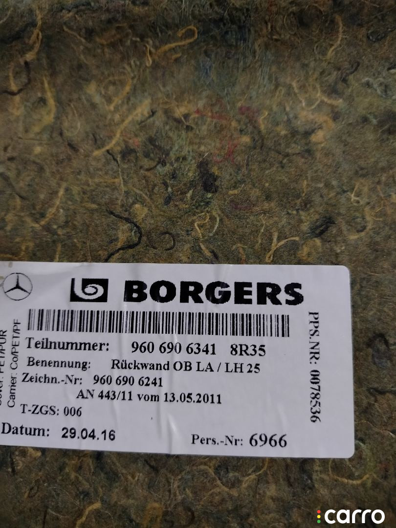 A9606902557, 9606902025, A9606902057, 9606901925, 9606906341, A9606905157 обшивка салона Mercedes-Benz Actros 4 (MP4) 2016г. - фото №15