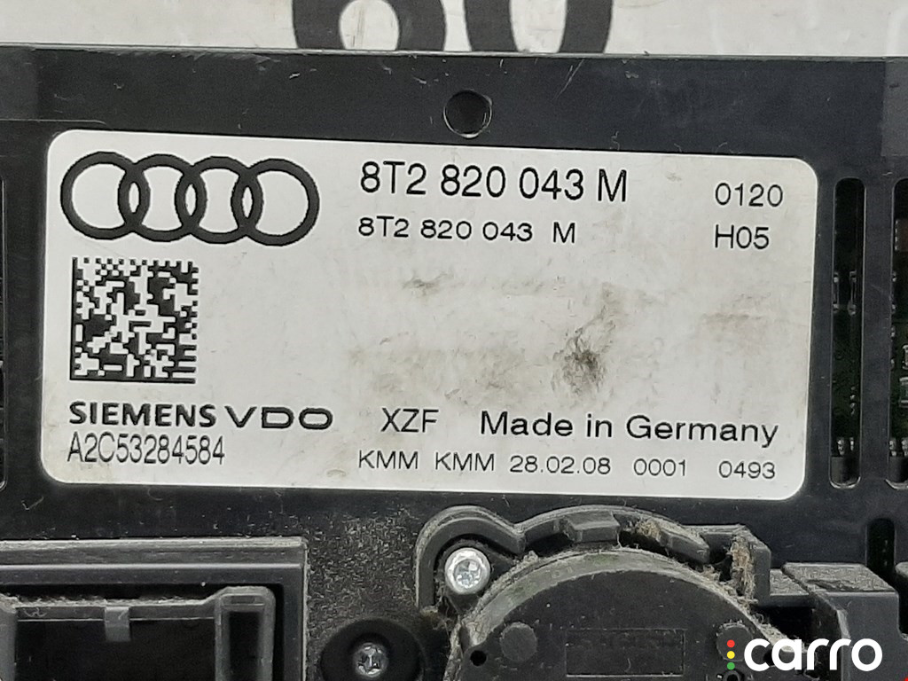 8T1820043ARXZF, 8T2820043M Блок управления печки/климат-контроля Audi A4 2008г. - фото №3