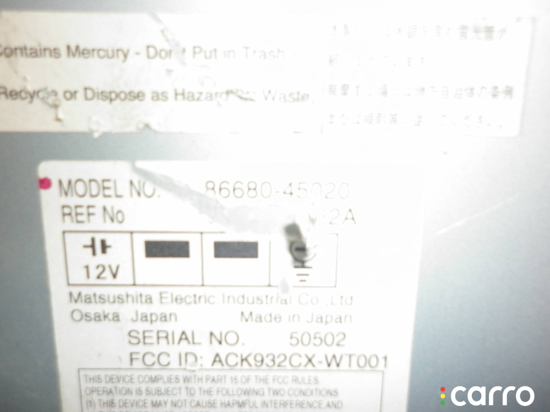 86680-45020 монитор Toyota Sienna 2 2005г. - фото №1