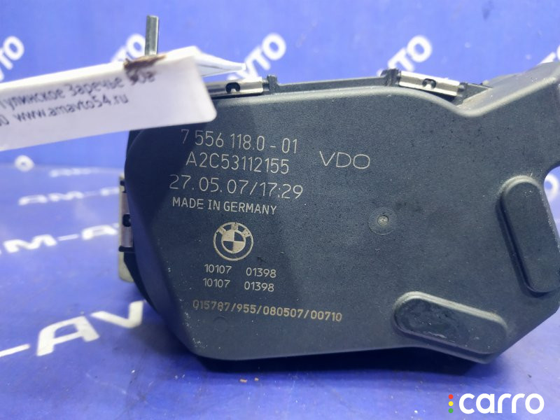 13547556118, 7556118 Заслонка дроссельная BMW X3 2007г. - фото №4
