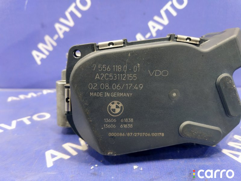 13547556118, 7556118 Заслонка дроссельная BMW X3 2006г. - фото №3
