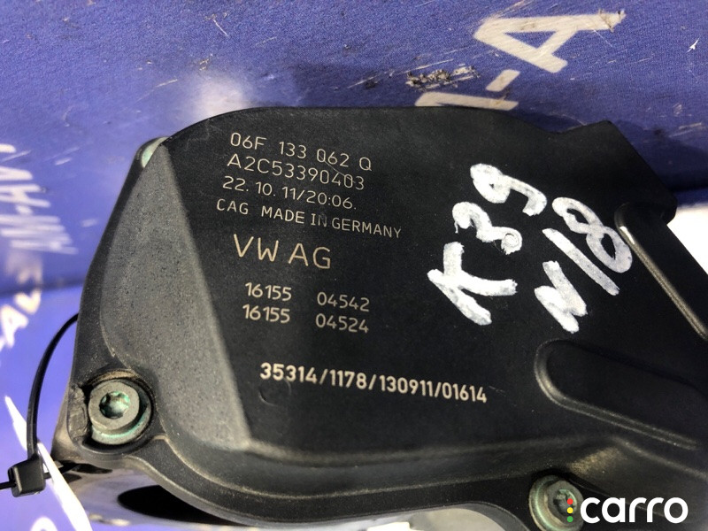 06F133062Q Заслонка дроссельная VOLKSWAGEN PASSAT 2011г. - фото №5