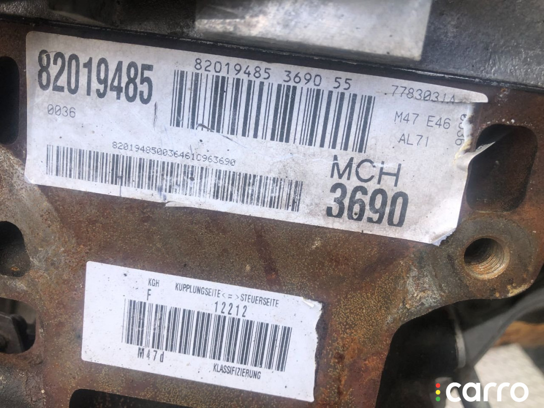 M47, 12212, 82019485, AL71, 7783031A, 82019485369055, M47E46 Двигатель BMW 3 E46 2002г. - фото №9