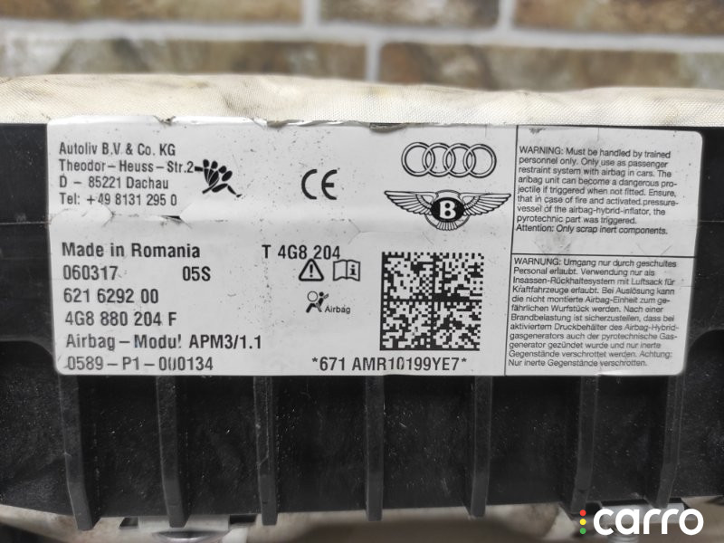 4G8880204F Подушка безопасности пассажира Audi A6 2017г. - фото №12