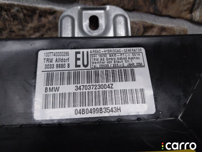 34703723004Z Подушка безопасности в дверь BMW 3-Series 2004г. - фото №7
