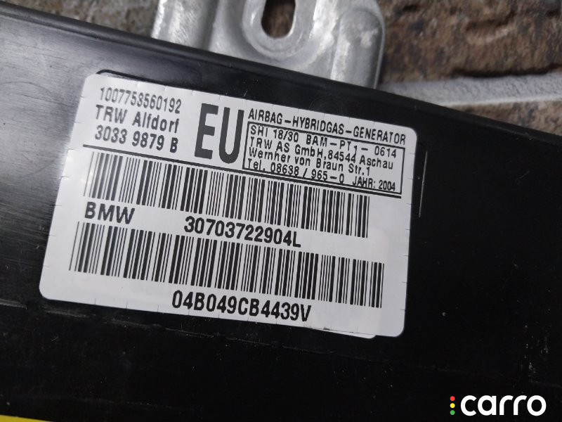 30703722904L Подушка безопасности в дверь BMW 3-Series 2004г. - фото №7