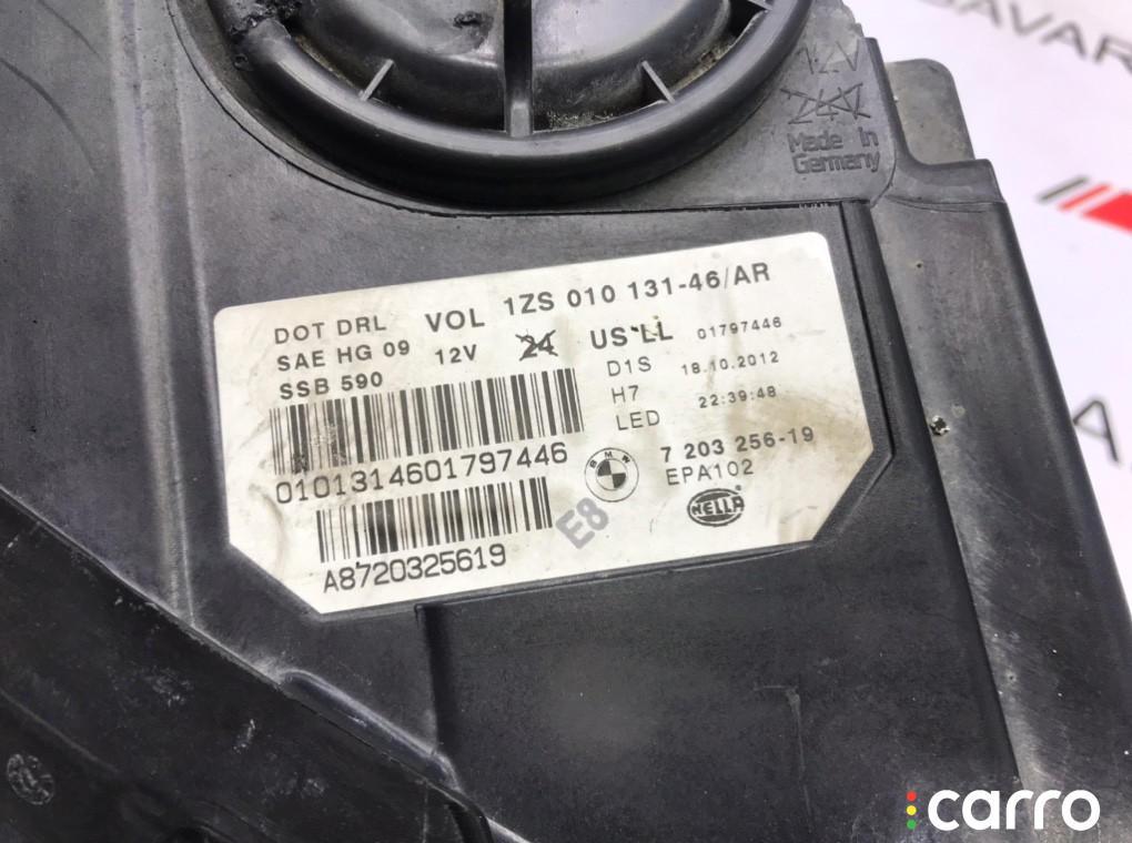 63117352486 Фара BMW 528i 2012г. - фото №4
