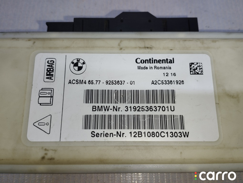 65779319493, 65779253637 Блок SRS BMW 550i 2012г. - фото №4
