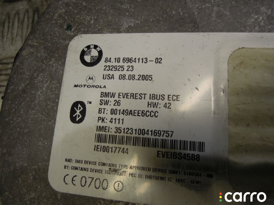 6964113 Блок Bluetooth BMW X5 E53 2005г. - фото №2